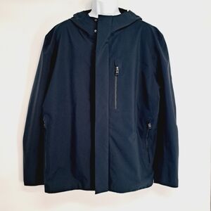 Andrew Marc Navy Blue Waterproof Lightweight Wind Resistant‎ Hooded Jacket XXL